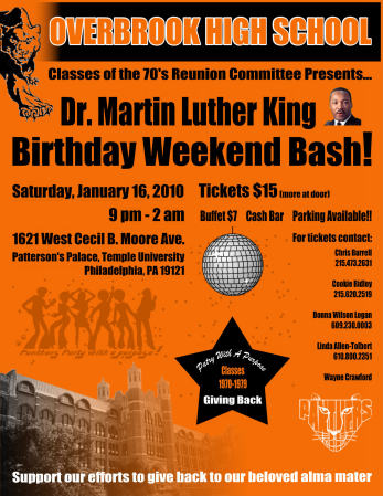 FLYER - Classes of the 70's Fundraiser Event