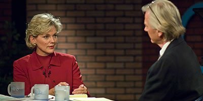 Interviewing Gov. Granholm on PBS 2008
