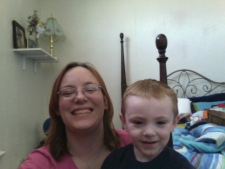 My wife and son