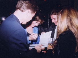 Signing a book for 1970s icon Bobby Sherman