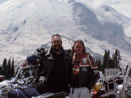 In front of Mt. Rainer