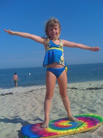 Maddie at our favorite beach: Watch Hill, RI