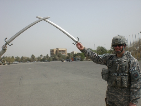Holding one of Saddam's Sabres!