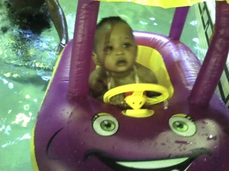 Baby Al'Leah In The Pool