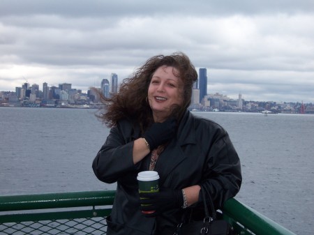 Jeannie on the ferry in Puget Sound. March '09