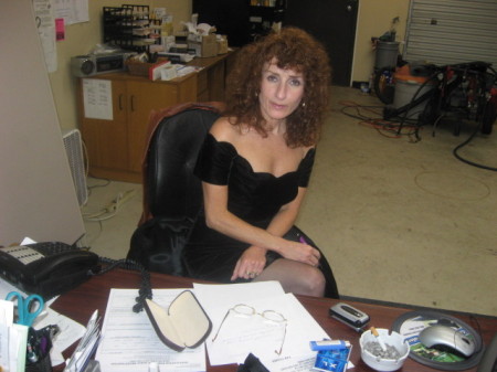felicia at her desk