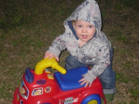 Brodie and his firetruck