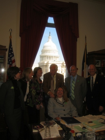 Me in the chair in Ralph Hall's office in D.C.