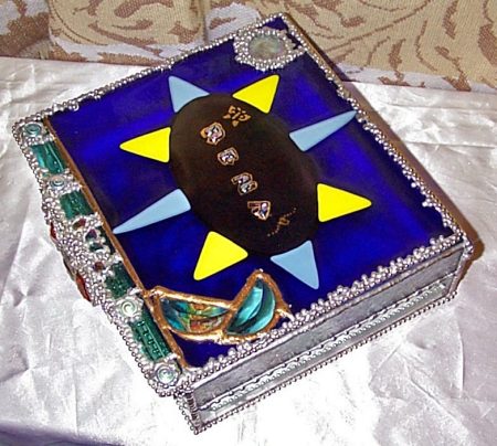 Fused glass box given to daughter
