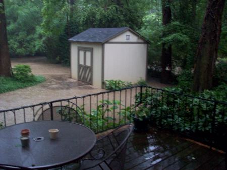 Our backyard flood!