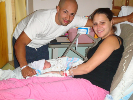 my son Ismael and his wife and new baby Jacob
