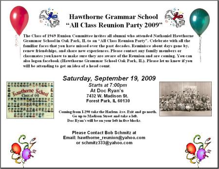 Hawthorne all class reunion party 2009