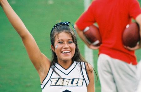 Courtney cheering at Georgia Southern