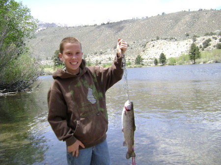 MY SON AND HIS MONEY FISH...TOPAZ LAKE..