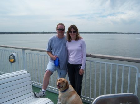 Doug, me and Bella on the Cape May Ferry.