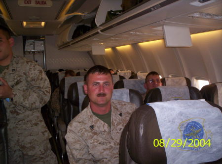 On the flight to Iraq