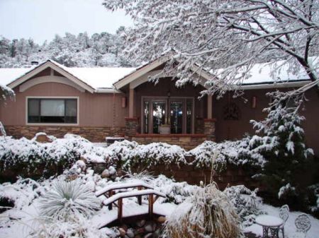 Our house covered in snow, 2008