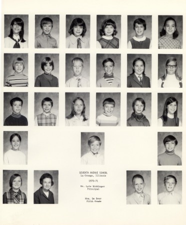 Mrs. DeBoer's 5th grade '70