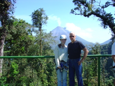 Carl & Erica at Arenal Zip Lines, Costa Rica