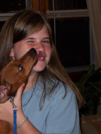 Daughter with her pooch