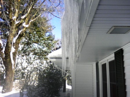 Icicles - be careful, you'll shoot yer eye out