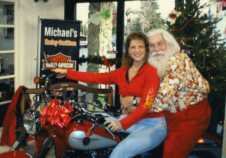 Debbie & Harley Santa 2002