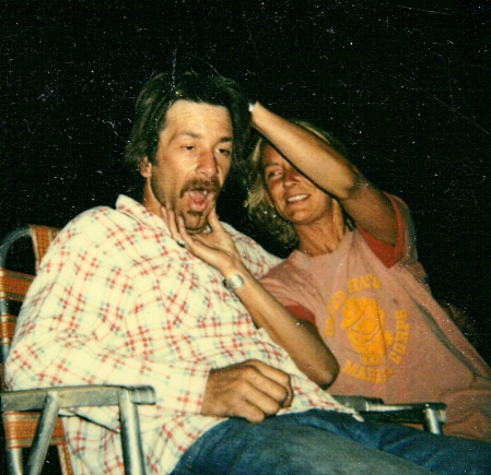 Gene and I camping 1985