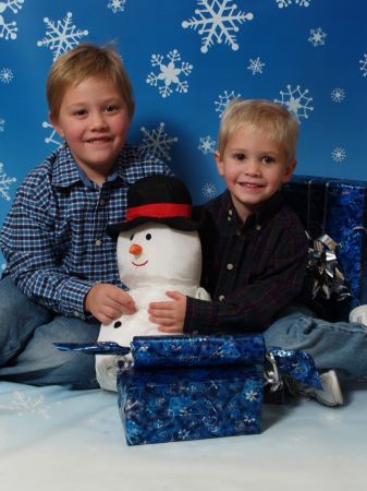 Boys at Christmas 2008