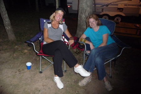 Bobby Wrobel and I at the campfire