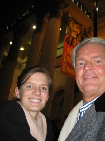 Lionking in London with daughter Amelie