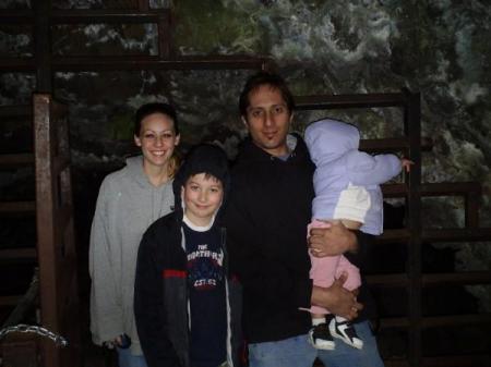 My son and family at the lava caves