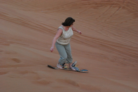 Sandboarding in the Arabian Desert (Dubai)