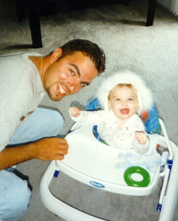 Back then with daughter Destiny (1999)