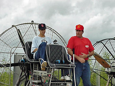 Justin and John on our airboat