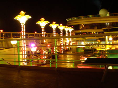 Ship at night