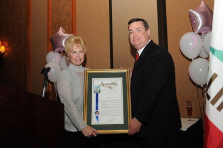Receiving nice tribute from Assemblyman