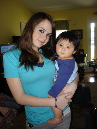My daughter Sarah with her nephew Anthony