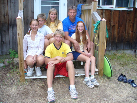 The gang at the cabin in Clam Lake Wisconsin