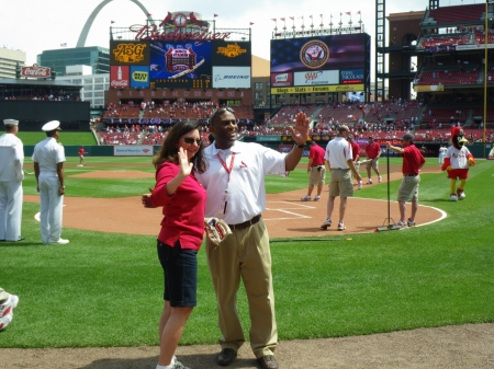 May 2009 - Me on Cardinals' Field