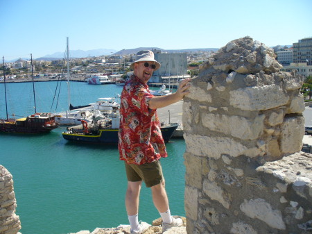 Castle Wall in Crete Harbor