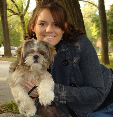 Melanie and her dog Pip