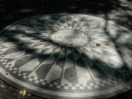 John Lennon Medallion in Central Park West