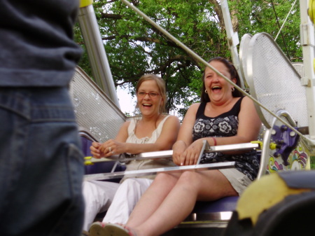 They made us get on the ferris wheel...lol