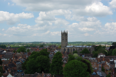 Village of Warwick from castle tower