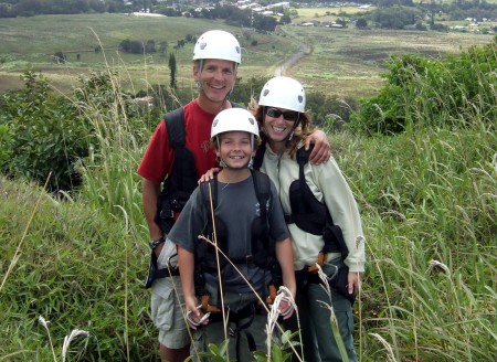 zip line in Maui 2009