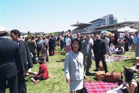 Tina at the races in Melbourne