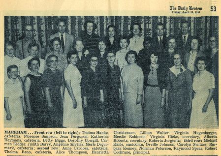 Teachers and Staff in 1957