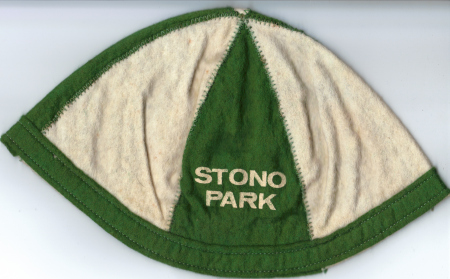 1962 Stono Park White and Green Skull Cap