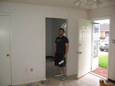 My son Kris, we renovated his house together