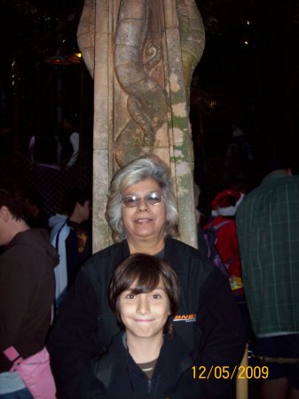 mom & Dylan (Indiana Jones ride at Disney)